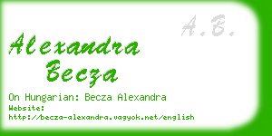 alexandra becza business card